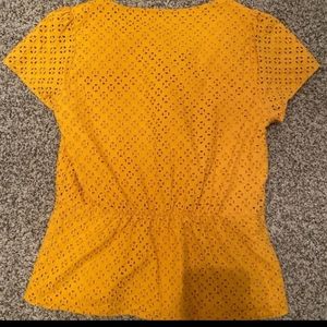 J Crew Laser Cut Blouse